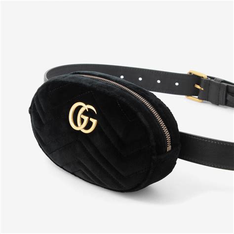 gucci black marmont belt bag|gucci denim marmont bag.